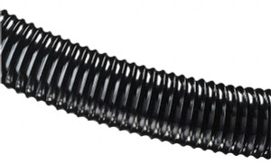 Hi-Tech Duravent 3" ID, 30 Hg Vac Rating, 27 psi, Polyurethane Vacuum & Duct Hose 25 ft. Long, Black, 3-1/2" Bend Radius, -65 to 200&degF 203103001025 - 48508535