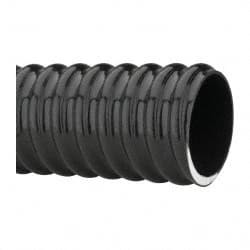 Made in USA 2" ID, 28 Hg Vac Rating, 70 psi, PVC Vacuum & Duct Hose, Black, 5" Bend Radius, -10°F Min TX-200 - 48432546
