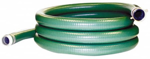 Alliance Hose & Rubber 15 to 150°F, 4" Inside x 4.43" Outside Diam, PVC Liquid Suction & Discharge Hose Green, 20 ft. Long, 29 Vacuum Rating, 55 psi Working & 165 psi Brust Pressure SP400-20MF-M - 49743081