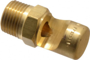 BETE Fog Nozzle 1/2" Pipe, 145° Spray Angle, Brass, Extra Wide Fan Nozzle Male Connection, 37.9 Gal per min at 100 psi, 3/8" Orifice Diam 1/2FF375145@4 - 04402350