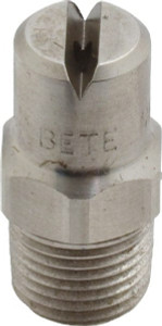 BETE Fog Nozzle 1/8" Pipe, 90° Spray Angle, Grade 303 Stainless Steel, Standard Fan Nozzle Male Connection, 1.58 Gal per min at 100 psi, 0.08" Orifice Diam 1/8NF1090@5 - 04402608