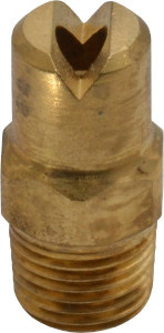 BETE Fog Nozzle 1/8" Pipe, 30° Spray Angle, Brass, Standard Fan Nozzle Male Connection, 6.32 Gal per min at 100 psi, 5/32" Orifice Diam 1/8NF4030@4 - 04402798