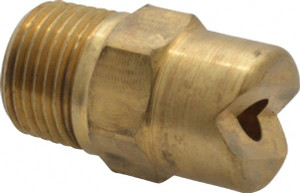 BETE Fog Nozzle 3/8" Pipe, 30° Spray Angle, Brass, Standard Fan Nozzle Male Connection, 11.1 Gal per min at 100 psi, 0.203" Orifice Diam 3/8NF7030@4 - 04403507