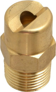 BETE Fog Nozzle 3/8" Pipe, 30° Spray Angle, Brass, Standard Fan Nozzle Male Connection, 15.8 Gal per min at 100 psi, 1/4" Orifice Diam 3/8NF10030@4 - 04403580