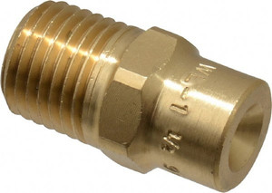 BETE Fog Nozzle 1/4" Pipe, 90° Spray Angle, Brass, Full Cone Nozzle Male Connection, 2.31 Gal per min at 100 psi, 0.109" Orifice Diam 1/4WL1-1/2 90@4 - 04408589
