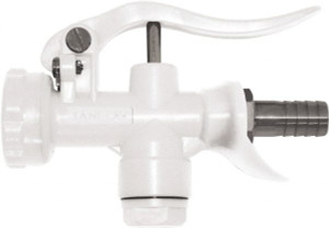 SANI-LAV 3/4" Pipe, Insulated, Grade 5 Plastic Adjustable Spray Pattern Nozzle White, 3/4" Hose Barb Connection, 12 Gal per min at 100 psi, 3/4 GHT, 3/4" Orifice Diam, For Use With Water N3W - 92438019