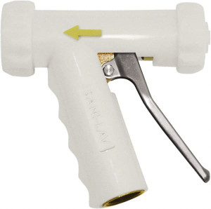 SANI-LAV 3/4" Pipe, Insulated, Grade C-36000 Brass Adjustable Spray Pattern Nozzle White, 3/4 GHT Connection, 5.3 Gal per min at 100 psi, 3/4 GHT, 3/4" Orifice Diam, For Use With Water N81W - 92438043