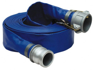 Alliance Hose & Rubber -5 to 130°F, 4" Inside x 4" Outside Diam, PVC Liquid Suction & Discharge Hose Blue, 50 ft. Long, 50 psi Working Pressure DPX400-50CE-M - 06959050