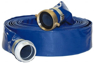 Alliance Hose & Rubber -10 to 150°F, 3" Inside x 3.36" Outside Diam, PVC Liquid Suction & Discharge Hose Blue, 50 ft. Long, 50 psi Working & 150 psi Brust Pressure DPX300-50MF-M - 49744287