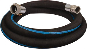 Alliance Hose & Rubber 6" ID x 6.6 OD, 150 Working psi, Black Synthetic Rubber Water & Discharge Hose Male x Female Camlock Ends, 20 ft. Long, -25 to 200°F RSG600-20CE-M - 69879948