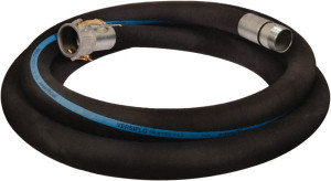 Alliance Hose & Rubber 1-1/2" ID x 1.87 OD, 150 Working psi, Black Synthetic Rubber Water & Discharge Hose Female Camlock x Male Nipple Ends, 20 ft. Long, -25 to 200°F RSG150-20CN-M - 69880029
