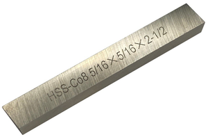 Precise 5/16" x 2-1/2" 8% Cobalt Square Tool Bit, Regular Length - 2000-0044