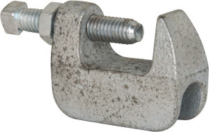 Empire Industries 1-1/4" Max Flange Thickness, 3/8" Rod Wide Jaw Top Beam Clamp 400 Lb Capacity, Ductile Iron 61G0038 - 02163616
