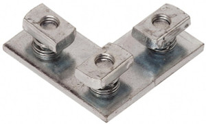 Cooper B-Line Zinc Plated Carbon Steel Preassembled Flat Corner Strut Fitting 1/2" Bolt, 3 Holes, Used with Cooper B Line Channel & Strut (All Sizes Except B62 & B72) B140PA ZN - 82610239