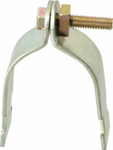 Thomas & Betts 2" Pipe, 12 Gauge" Pipe or Tube Clamp Gold Galvanized, 1,000 Lb Capacity 701-2 - 54055686