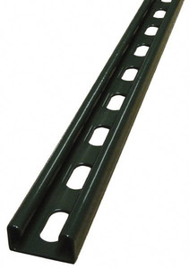 Empire Industries 10 ft. Long x 1-5/8" Wide x 13/16" High, 14 Gauge, Carbon Steel, Punched Framing Channel & Strut Green Painted 7201P1410 - 02165736
