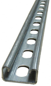 Empire Industries 10 ft. Long x 1-5/8" Wide x 13/16" High, 14 Gauge, Carbon Steel, Punched Framing Channel & Strut Pre-Galvanized 7201Z1410 - 02165751