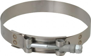 Campbell Fittings 4-3/4" Hose, 3/4" Wide x 0.025" Thick, T-Bolt Band Clamp Stainless Steel 30050-0475-051 - 48499453