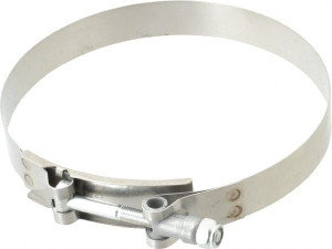 Campbell Fittings 5-1/2" Hose, 3/4" Wide x 0.025" Thick, T-Bolt Band Clamp Stainless Steel 30050-0550-051 - 48499545