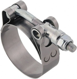 Ideal-Tridon 5-1/4 to 5.56" Hose, 3/4" Wide, T-Bolt Hose Clamp 5-1/4 to 5.56" Diam, Stainless Steel 300110525051 - 61585055