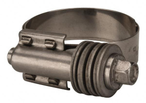 Value Collection 13/16 to 1-3/4" Hose, 9/16" Wide x 0.6" Thick, Constant Torque Clamp 13/16 to 1-3/4" Diam, Grade 301 & 410 Stainless Steel Screw MS07D2645 - 40779084