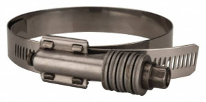 Value Collection 3-1/4 to 4-1/8" Hose, 5/8" Wide x 0.7" Thick, Constant Torque Clamp 3-1/4 to 4-1/8" Diam, Grade 301 & 410 Stainless Steel Screw MS09D83105 - 40779142