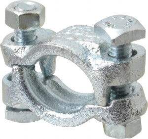 Dixon Valve & Coupling 1-1/8 to 1-3/16" OD, Double Bolt Iron Clamp Plated Malleable Iron J48 - 48445506