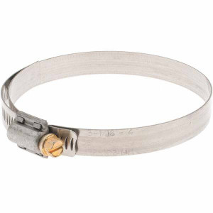 Made in USA SAE Size 56, 3-1/16 to 4" Diam, Stainless Steel Protective Liner Worm Drive Clamp 9256 BW - 61434908