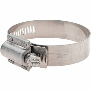 Made in USA SAE Size 262, 1-3/4 to 2-5/8" Diam, Stainless Steel High Torque Worm Drive Clamp HTM 250 BW - 61435905