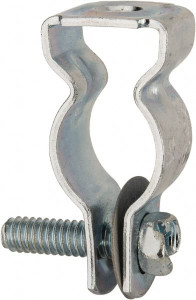 Cooper B-Line Steel Rigid/EMT Conduit Hanger with Bolt 1/2" EMT, 1/2" Rigid, 1/4" Rod, Zinc Plated Finish BL1400 - 62066451