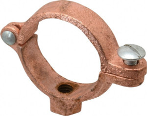 Value Collection 1-1/2" Pipe, 3/8" Rod, Copper Painted Split Clamp 180 Lb Capacity, Malleable Iron 0560018947 - 36987667