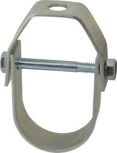 Empire Industries 1-1/4" Pipe, 3/8" Rod, Carbon Steel Adjustable Clevis Hanger Electro Galvanized 11G0125 - 02161719