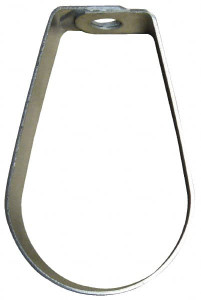 Empire Industries 1-1/4" Pipe, 3/8" Rod, Grade 304 Stainless Steel Adjustable Band Hanger 31SS0125 - 02162337