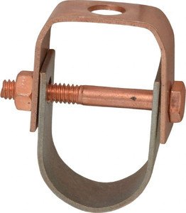 Value Collection 1" Pipe, 3/8" Rod, Carbon Steel Adjustable Clevis Hanger Copper Plated, 250 Lb Capacity 0560406522 - 36987584