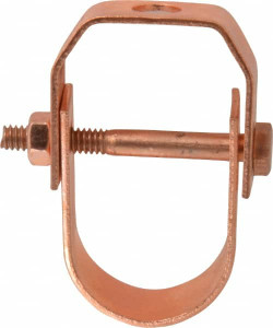 Value Collection 1-1/4" Pipe, 3/8" Rod, Carbon Steel Adjustable Clevis Hanger Copper Plated, 250 Lb Capacity 0560406530 - 36987592