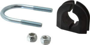 ZSi-Foster 1/2" Pipe, Steel U Bolt Clamp with Cushion Electro Galvanized, 1/2" Panel Thickness UB1/2PA - 00195859