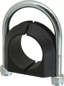 ZSi-Foster 1-1/4" Pipe, Steel U Bolt Clamp with Cushion Electro Galvanized, 3/4" Panel Thickness UB1-1/4PA - 00195883
