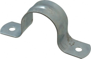 Empire Industries 1-1/4 Pipe, Carbon Steel, Galvanized Pipe, Conduit or Tube Strap 2 Mounting Holes 231G0125PK10 - 02165033