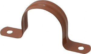 Empire Industries 1-1/4 Pipe, Carbon Steel, Copper Plated Pipe, Conduit or Tube Strap 2 Mounting Holes 231CT0125PK10 - 02165140