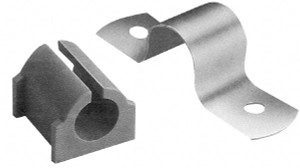 ZSi-Foster 2-1/8" Tube, Steel, Zinc Plated Tube Strap with Cushion 2 Mounting Holes T034M040 - 00195529