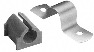 ZSi-Foster 3/8 Pipe, Steel, Zinc Plated Pipe Strap with Cushion 2 Mounting Holes P010M013 - 00195552