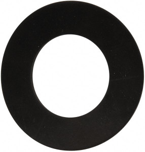 Made in USA 1-1/4" Pipe, 1-21/32" ID x 3" OD Flange Gasket Neoprene Rubber, Black, 1/8" Thick 31947252 - 31947252