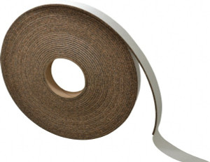Made in USA 1" Wide x 1/8" Thick, Adhesive Backed Gasketing Roll 40 to 60 Durometer, 33 Lb per Cubic Min Density 31946122 - 31946122