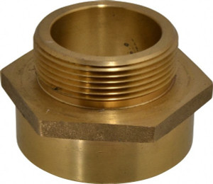 EVER-TITE Coupling 3 FNPT x 2-1/2 MNST Hydrant Hex Nipple Brass 3TFNFM3025F - 78661725