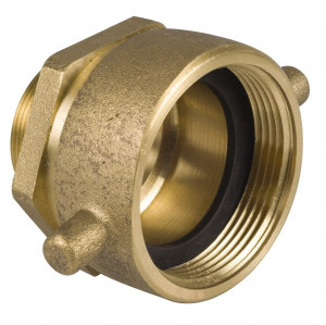 EVER-TITE Coupling 2-1/2 FNST x 1-1/2 MNPT Hydrant Swivel Adapter Brass 3TSM25X15 - 78662061