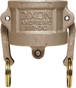 Dixon Valve & Coupling 2-1/2" Cam & Groove Dust Cap for Use with Adapters Part DC, Aluminum, 150 Max psi, for Suction & Discharge Hose 250-DC-AL - 35128065