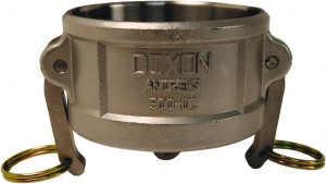 Dixon Valve & Coupling 2" Cam & Groove Dust Cap for Use with Adapters Part DC, Stainless Steel, 250 Max psi, for Suction & Discharge Hose 200-DC-SS - 41841081