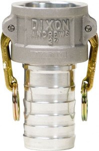 Dixon Valve & Coupling 4" Cam & Groove Female Coupler Hose Shank Part C, Aluminum, 100 Max psi, for Suction & Discharge Hose 400-C-AL - 47038179