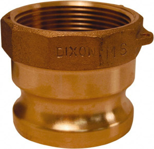 Dixon Valve & Coupling 1-1/4" x 1-1/4" Cam & Groove Male Adapter Female NPT Thread Part A, Brass, 250 Max psi, for Suction & Discharge Hose 125-A-BR - 84164706