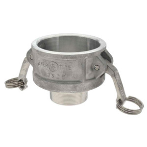 EVER-TITE Coupling 3" x 2" Cam & Groove Female Coupler Male NPT Thread Part B, Aluminum, 125 Max psi, for Suction & Discharge Hose 33020BAL - 48483135